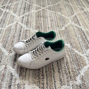 Lacoste White Leather Sneakers Size 9.5 (Runs large - fits 10/28cm)